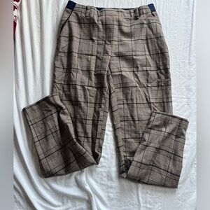 Plaid fabric pants
